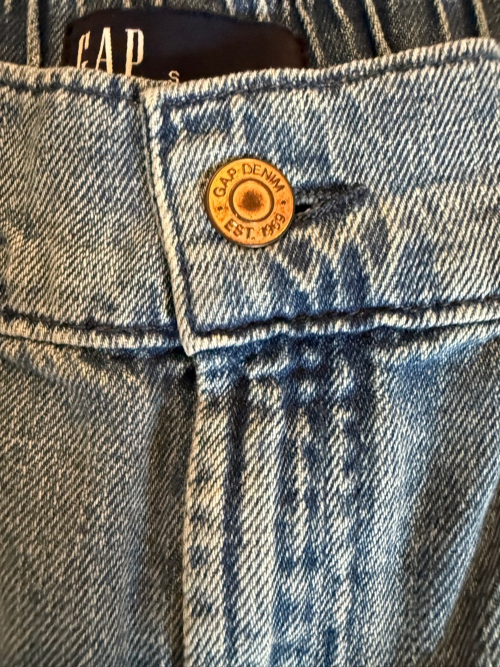 GAP Light Blue Elastic-Waist soft Denim Shorts - Picture 5 of 9